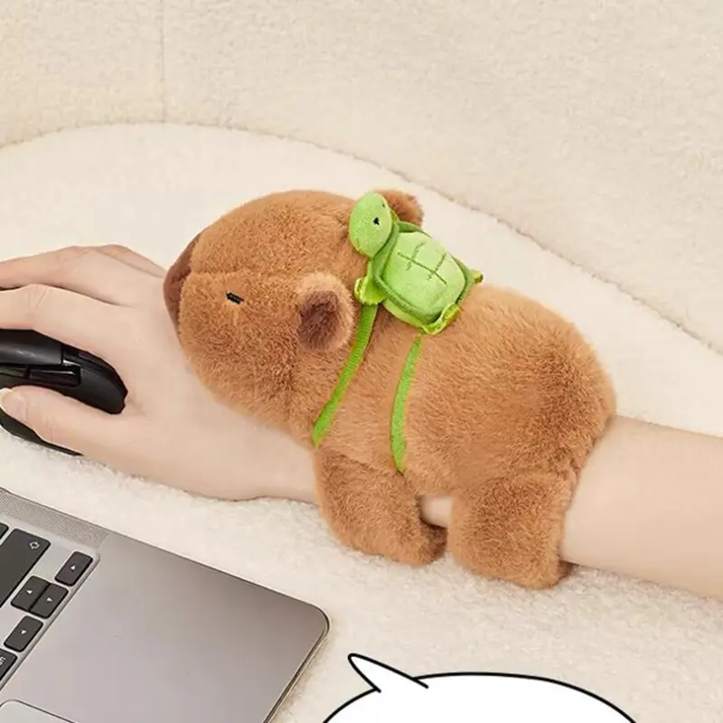 Capybara Plush Papa Circle Simulation Anime Fluffty Stuffed Animals Wrist Hug Plush Soft Doll Birthday Teenager Gift Toys
