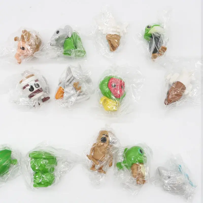 14Pcs/Set Q Ver. Brainrot Tung Tung Sahur Mini Figure Toy Tralalero Tralala Bombardino Crocodilo Model Doll Kids Gift