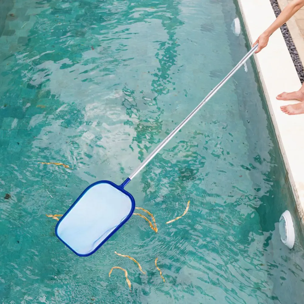 Swimming Pool Skimmer Net with 5 Section Aluminum Pole Leaf Rake Net Pool Cleaner for Swimming Pools Hot Tubs Spas and Fountains