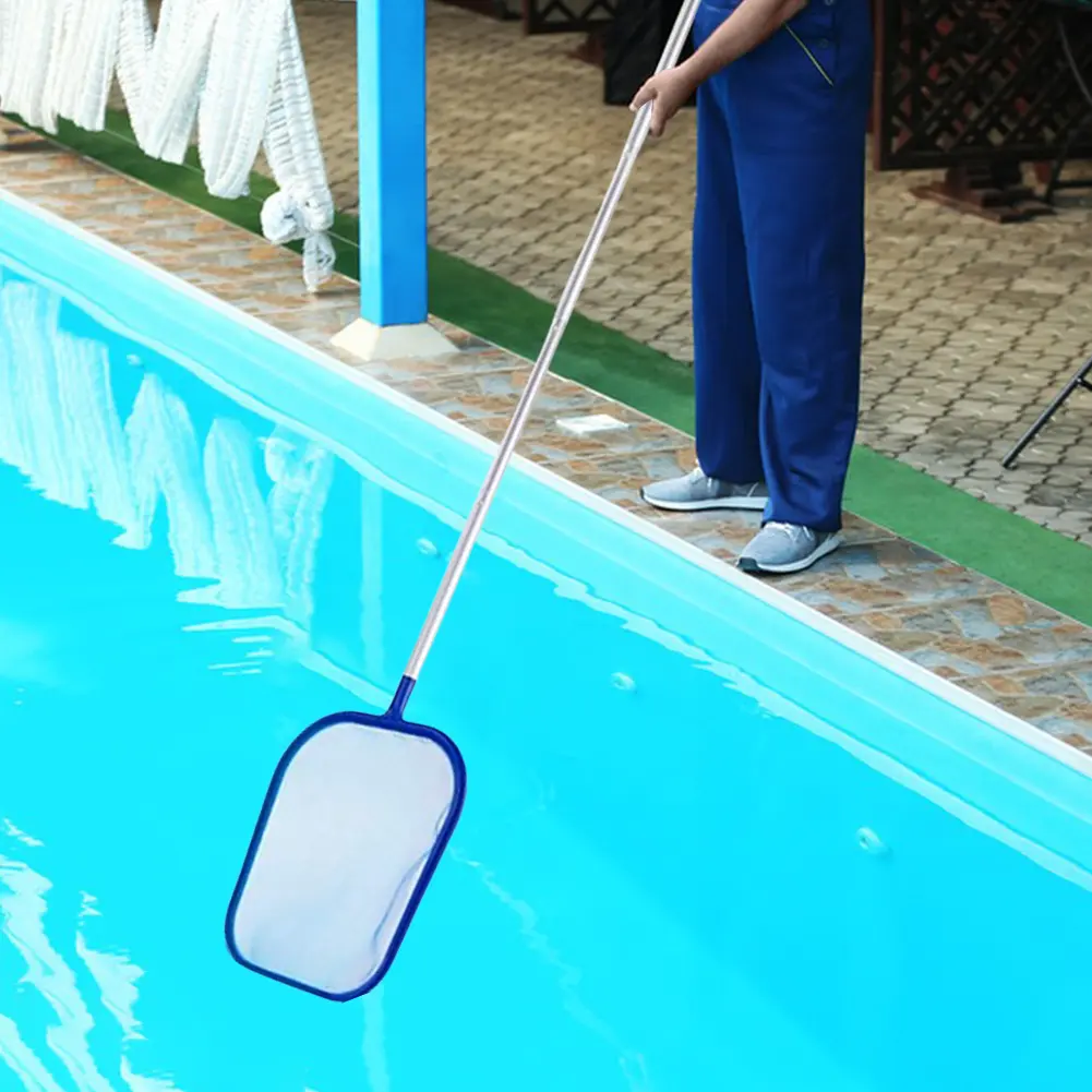 Swimming Pool Skimmer Net with 5 Section Aluminum Pole Leaf Rake Net Pool Cleaner for Swimming Pools Hot Tubs Spas and Fountains