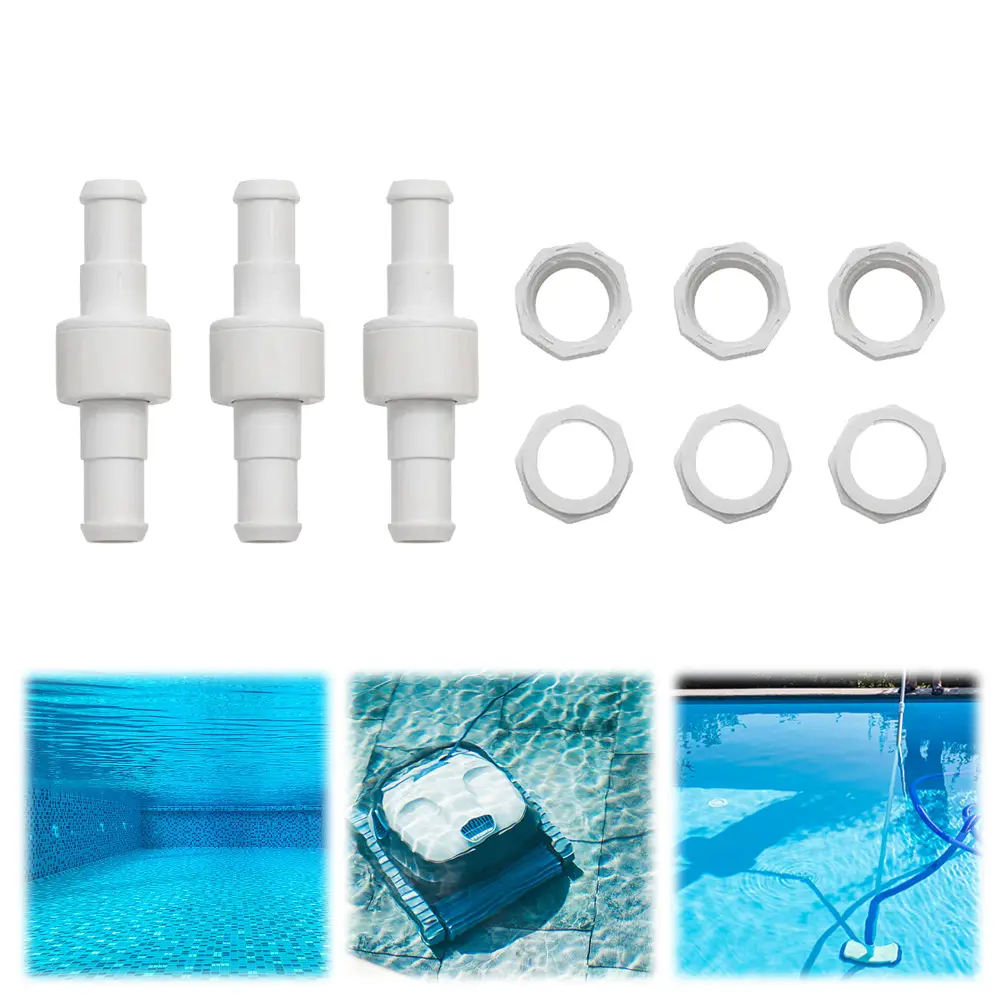 3 Pack Pool Cleaner Hose Swivel D20 and Hose Nut D15 Kit Pool Cleaner Replacement Parts for 280/3900 Pool Cleaner