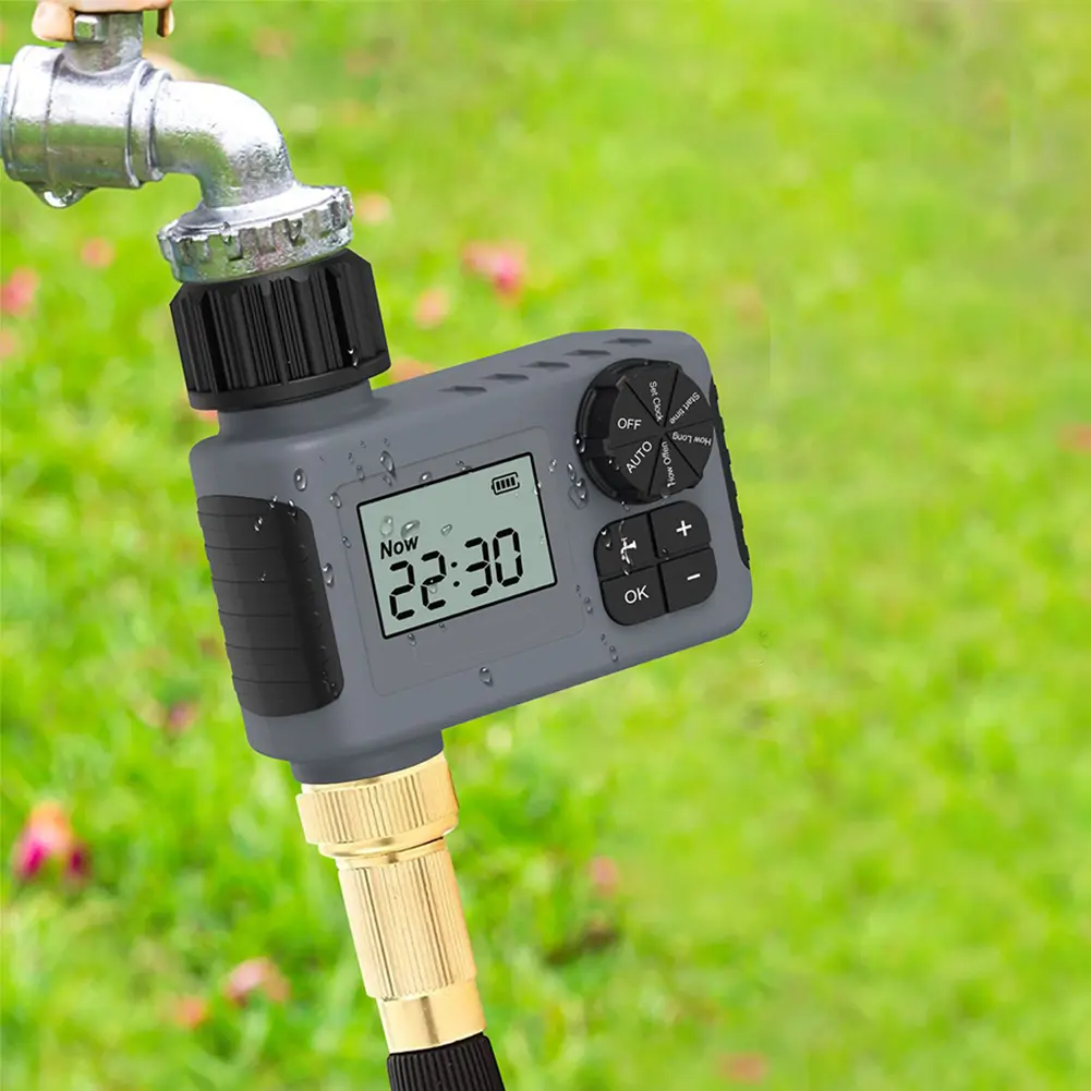 Smart Irrigation Timer Waterproof Automatic Timed Irrigation Controller Intelligent Sprinkler Timer for Outdoor Garden Lawn