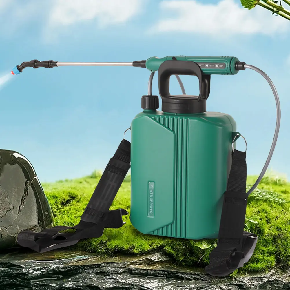 6L Automatic Garden Plant Mister W/ Shoulder Strap Rechargeable Battery Powered Sprayer Handheld Pesticide Sprayer for Weed Lawn