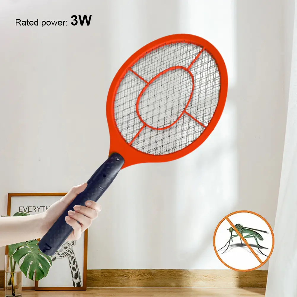 Bug Zapper Racket Handheld Battery Powered Zapper Safe Mosquito Swatter Portable for Indoor and Outdoor Pest Control