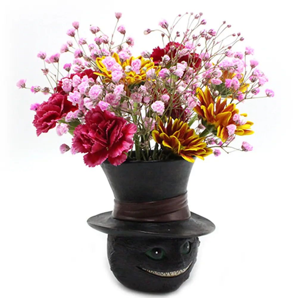 Succulent Planter Black Cat Plant Pot Best Gifts for Family Friends Cute Resin Planter Succulent Flower Pot for Indoor Outdoor