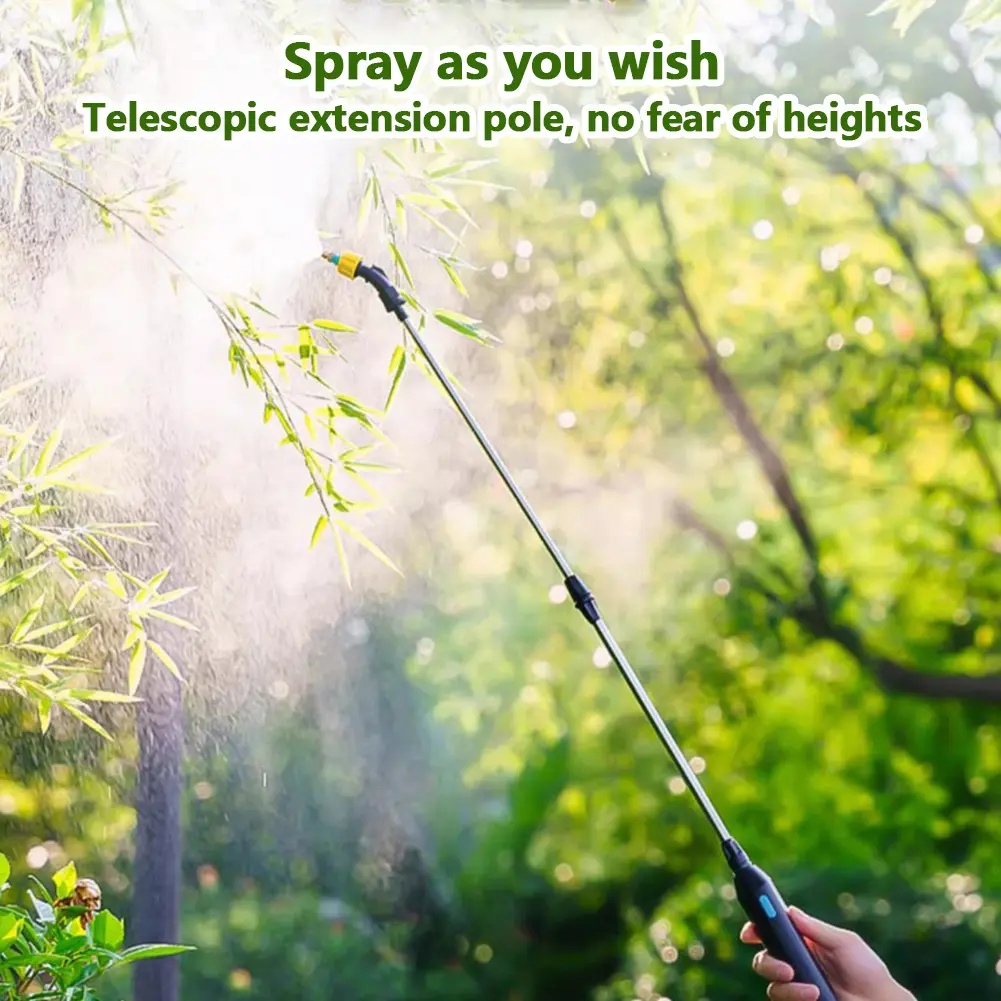5L Electric Plant Sprayer with Telescopic Rod Electric Weed Sprayer USB Charging Handheld Plant Sprinkler for Garden Lawn Farm