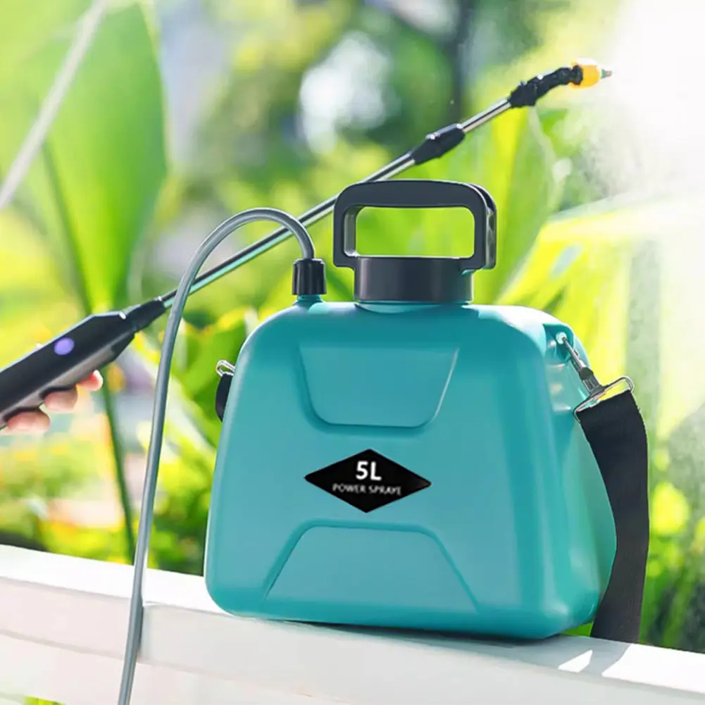 5L Electric Plant Sprayer with Telescopic Rod Electric Weed Sprayer USB Charging Handheld Plant Sprinkler for Garden Lawn Farm