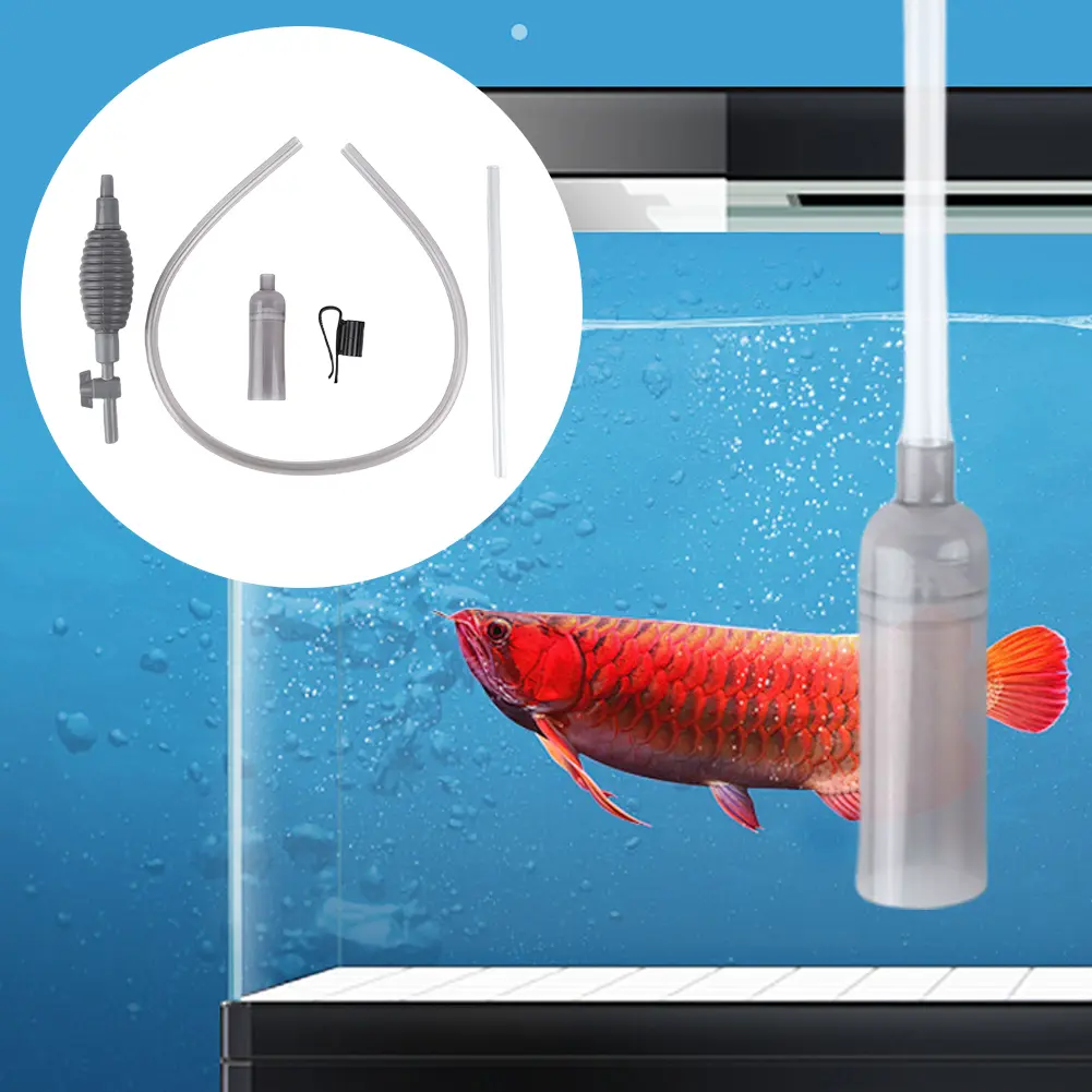 Fish Tank Siphon Cleaner Wear Resist Handheld Vacuum Siphon Pump Reusable Air Pump Cleaning Tool for Cleaning Sand Stone Washer