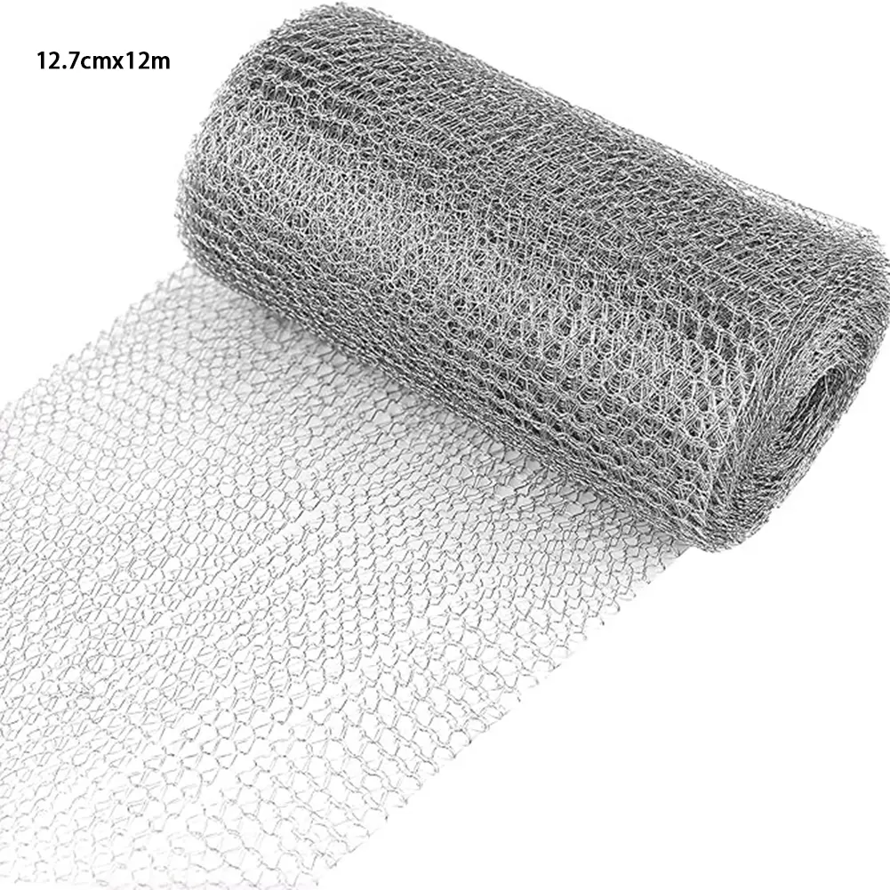 3/6/9/12/15M Tight Mesh Wire Mesh Rabbit Rodent Protection Stainless Steel Mesh Filter Wire Mesh Garden Netting for Hole Filler