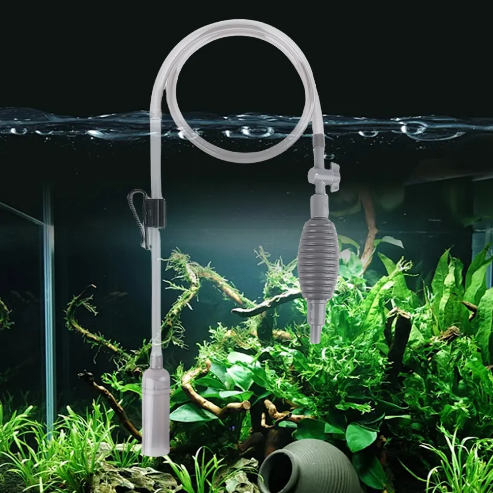Fish Tank Siphon Cleaner Wear Resist Handheld Vacuum Siphon Pump Reusable Air Pump Cleaning Tool for Cleaning Sand Stone Washer