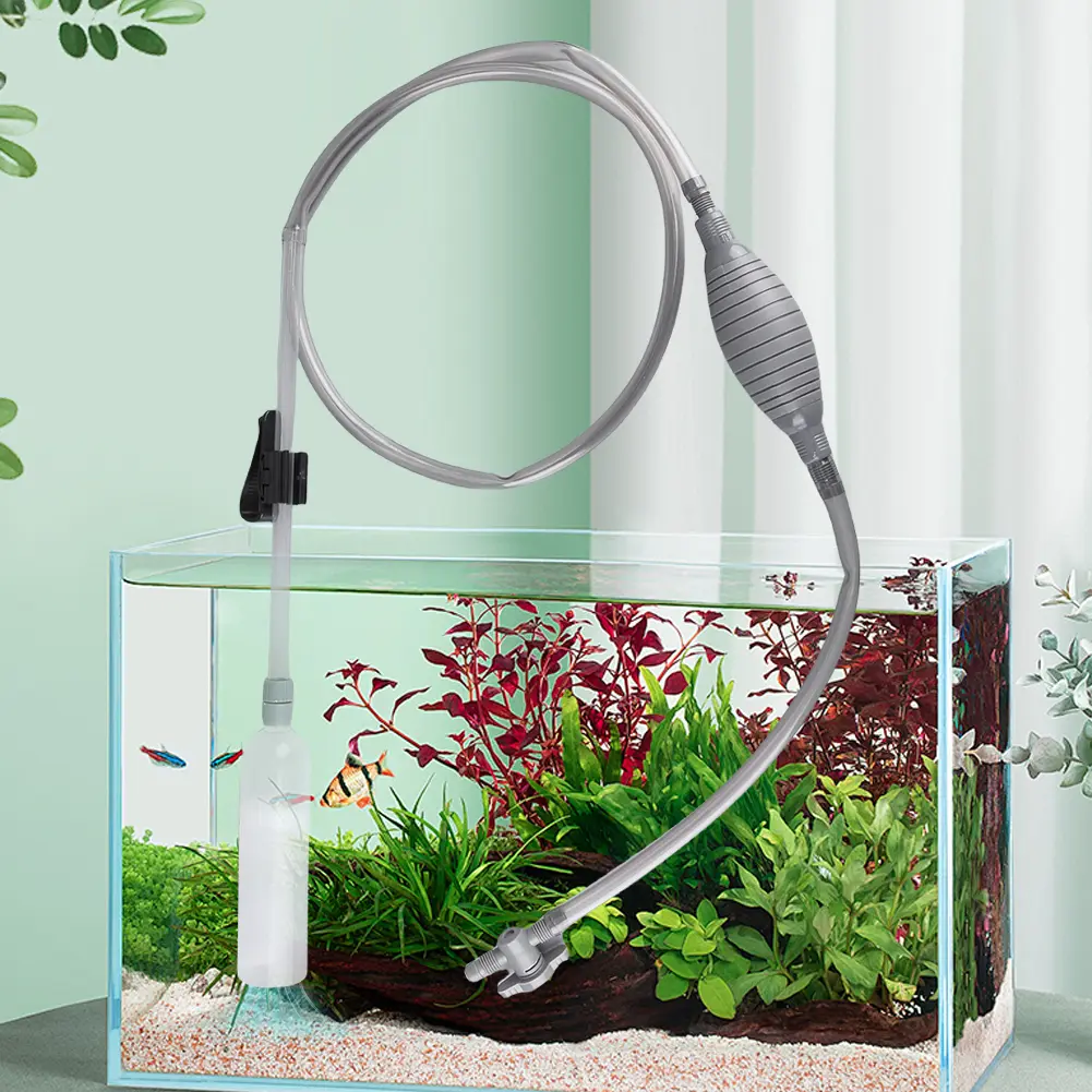 Fish Tank Siphon Cleaner Wear Resist Handheld Vacuum Siphon Pump Reusable Air Pump Cleaning Tool for Cleaning Sand Stone Washer