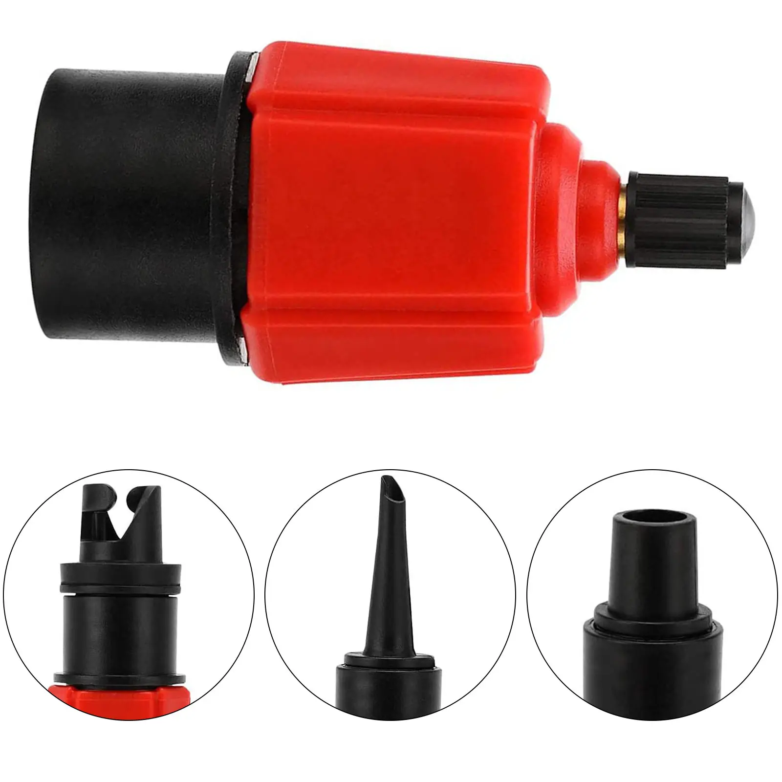 Paddle Board Valve Adapter Rubber Boat Canoe Kayak Pump Converter with 4 Nozzles