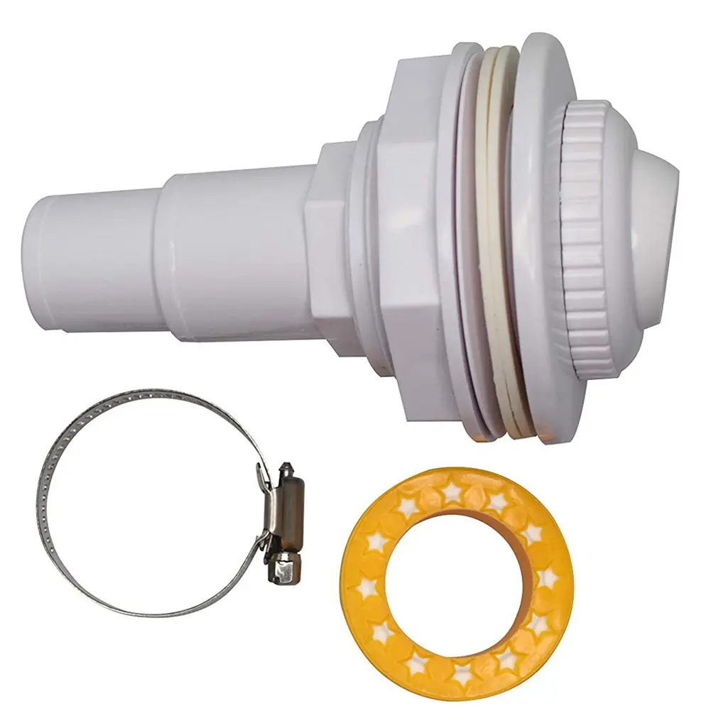 Water Inlet Outlet Fittings With Clip Threaded Tape Pool Wall Joint Removable Wear-resistant Heat-resistance for Hot Spring Spa