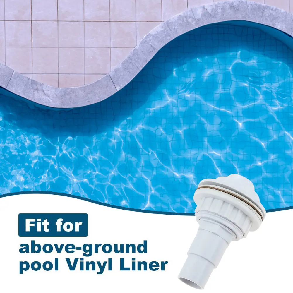 Water Inlet Outlet Fittings With Clip Threaded Tape Pool Wall Joint Removable Wear-resistant Heat-resistance for Hot Spring Spa