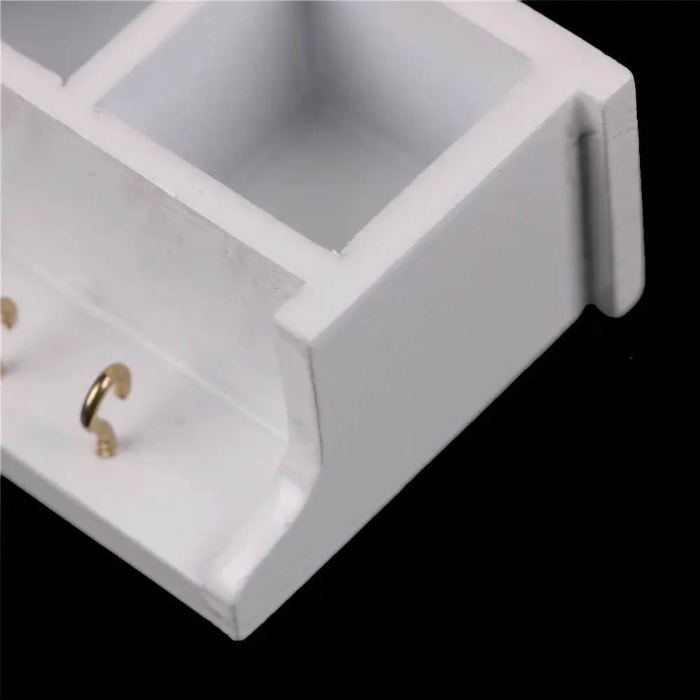 1/12 Dollhouse Miniature Kitchen Wood Wall Rack White 1:12 Doll House Decoration Accessories Toys Gift for Kids