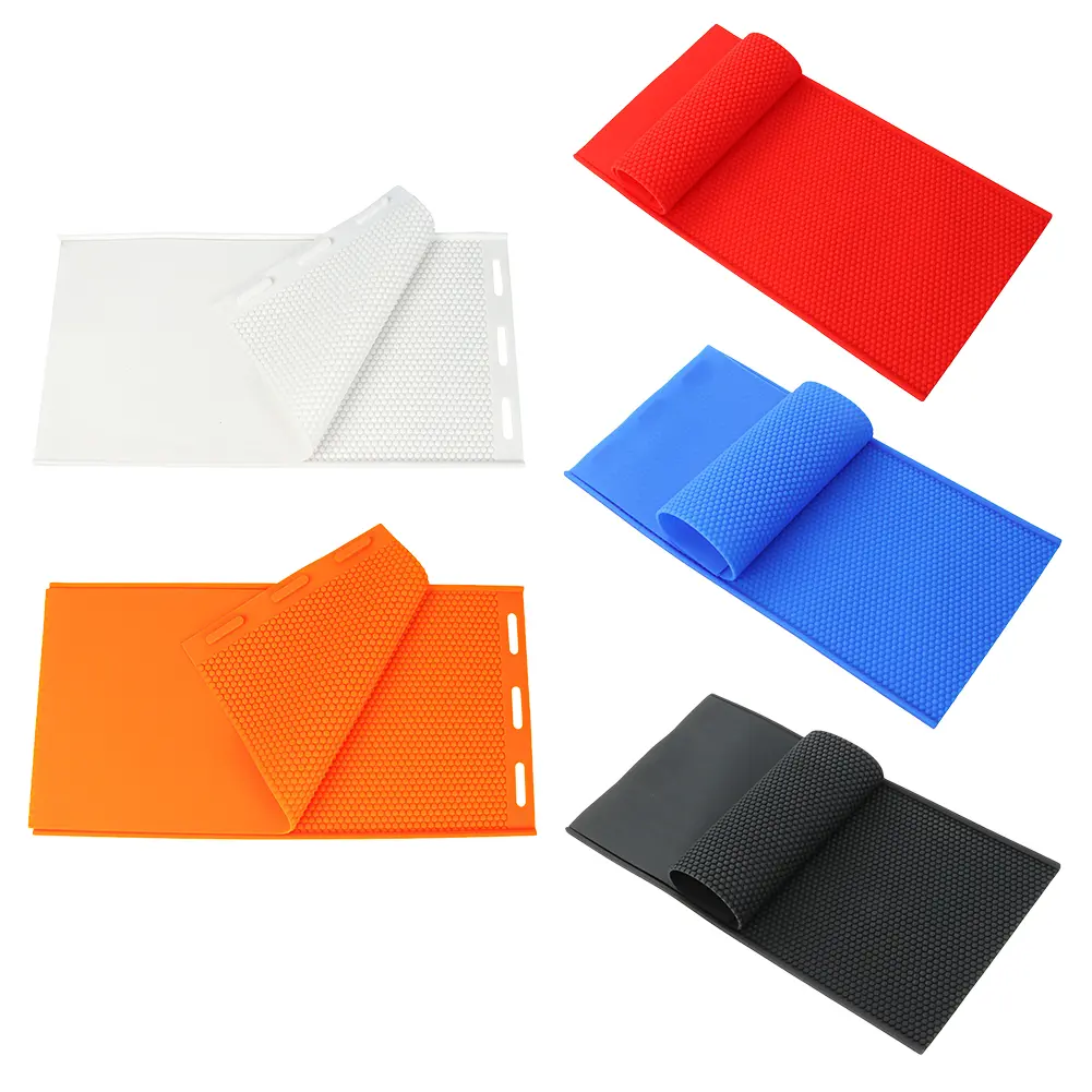 2pcs Beeswax Press Sheet Mould Reusable Silicone Honeybee Wax Flake Nest Base Mold Lightweight Practical Beekeeping Equipment