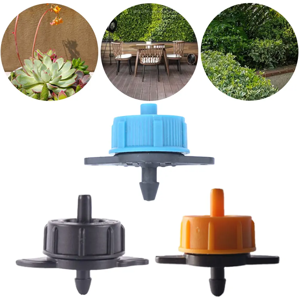 100pcs Adjustable Drippers Micro Connectors 2L/4L/8L Drip Irrigation Emitters for Drip Irrigation