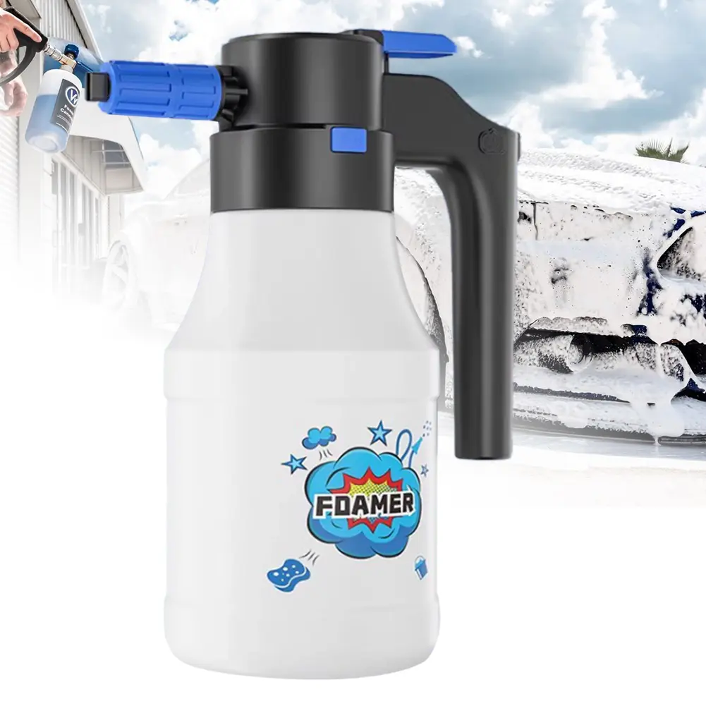 1.5L Electric Foam Sprayer USB Rechargeable Foaming Pump Watering Can 2600mAh Car Wash Electric Water Gun Car Auto Wash Tools