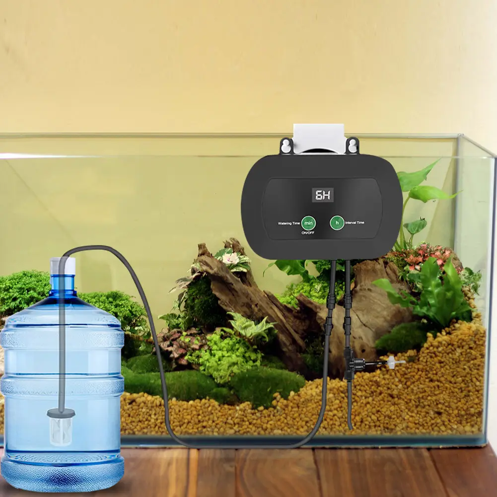 Intelligent Automatic Reptile Fogger Touch Screen Sprinkler Control Electronic Humidifier Timer Mist Rainforest Spray System Set