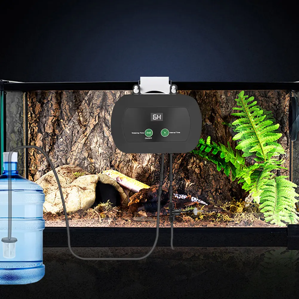 Intelligent Automatic Reptile Fogger Touch Screen Sprinkler Control Electronic Humidifier Timer Mist Rainforest Spray System Set
