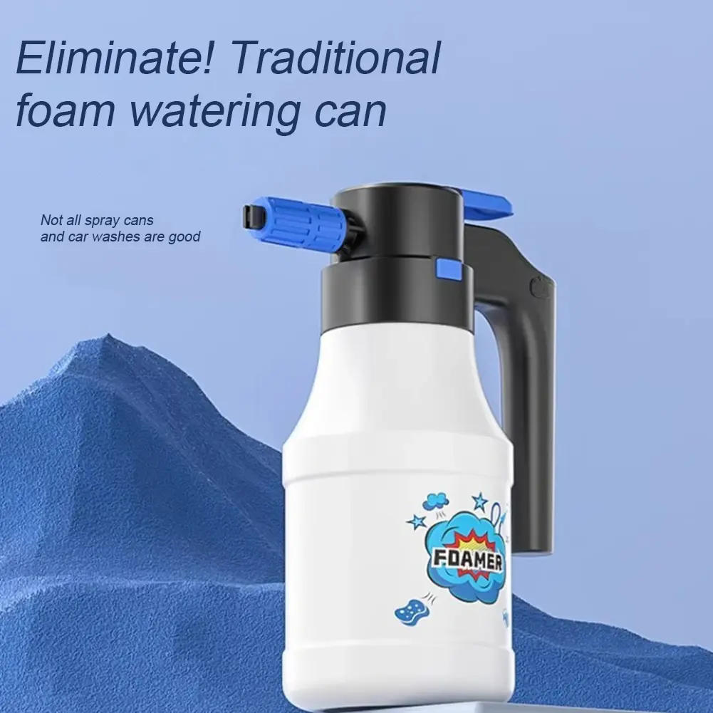 1.5L Electric Foam Sprayer USB Rechargeable Foaming Pump Watering Can 2600mAh Car Wash Electric Water Gun Car Auto Wash Tools