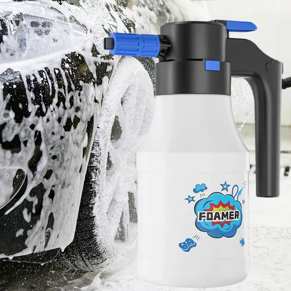 1.5L Electric Foam Sprayer USB Rechargeable Foaming Pump Watering Can 2600mAh Car Wash Electric Water Gun Car Auto Wash Tools