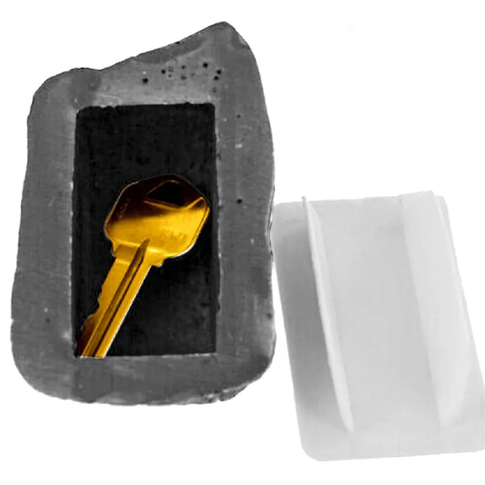 Stone Shape Hiding Containers Weather-Proof Hideaway Spare Key Box Security Resin Real-Looking Real-Feeling for Outdoor Garden