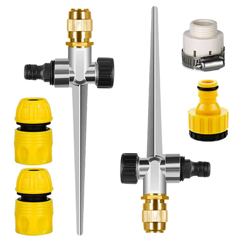 360 Degree Lawn Sprinkler Adjustable Nozzle Water Sprinkler Multi-Function Garden Sprinkler System for Garden Lawn Patio