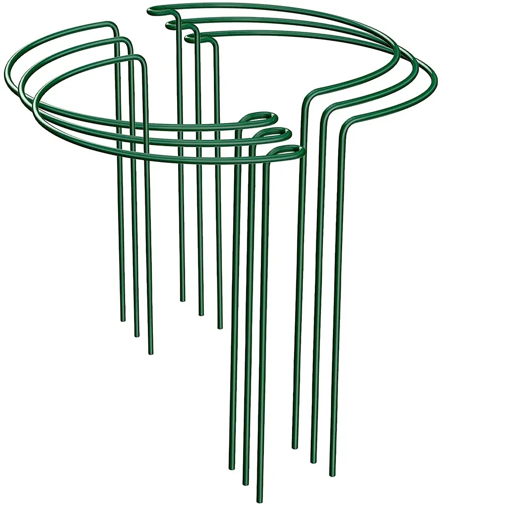 4/6pcs Plant Support Rustproof Garden Tower Trellis Heart Shaped Metal Gardening Fixing Rod Equipment for Potted Plants Flowers
