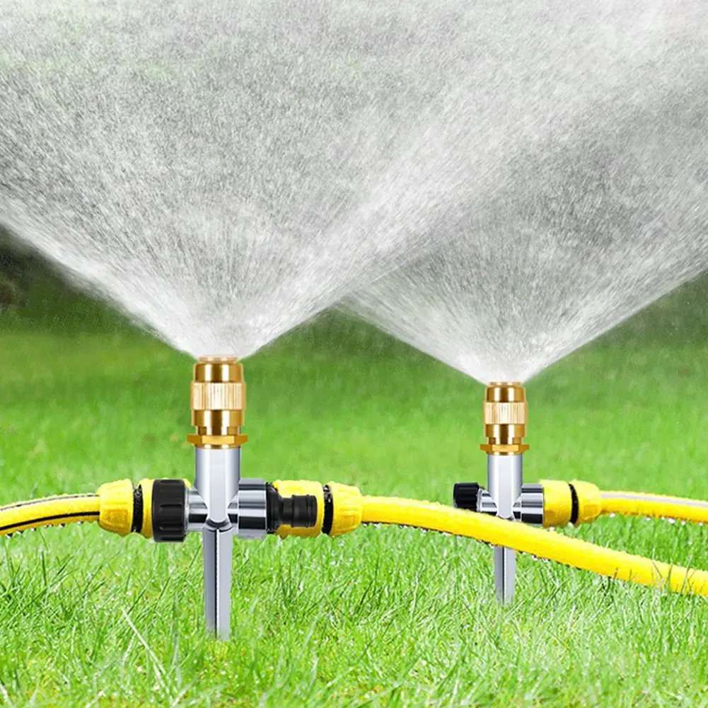 360 Degree Lawn Sprinkler Adjustable Nozzle Water Sprinkler Multi-Function Garden Sprinkler System for Garden Lawn Patio