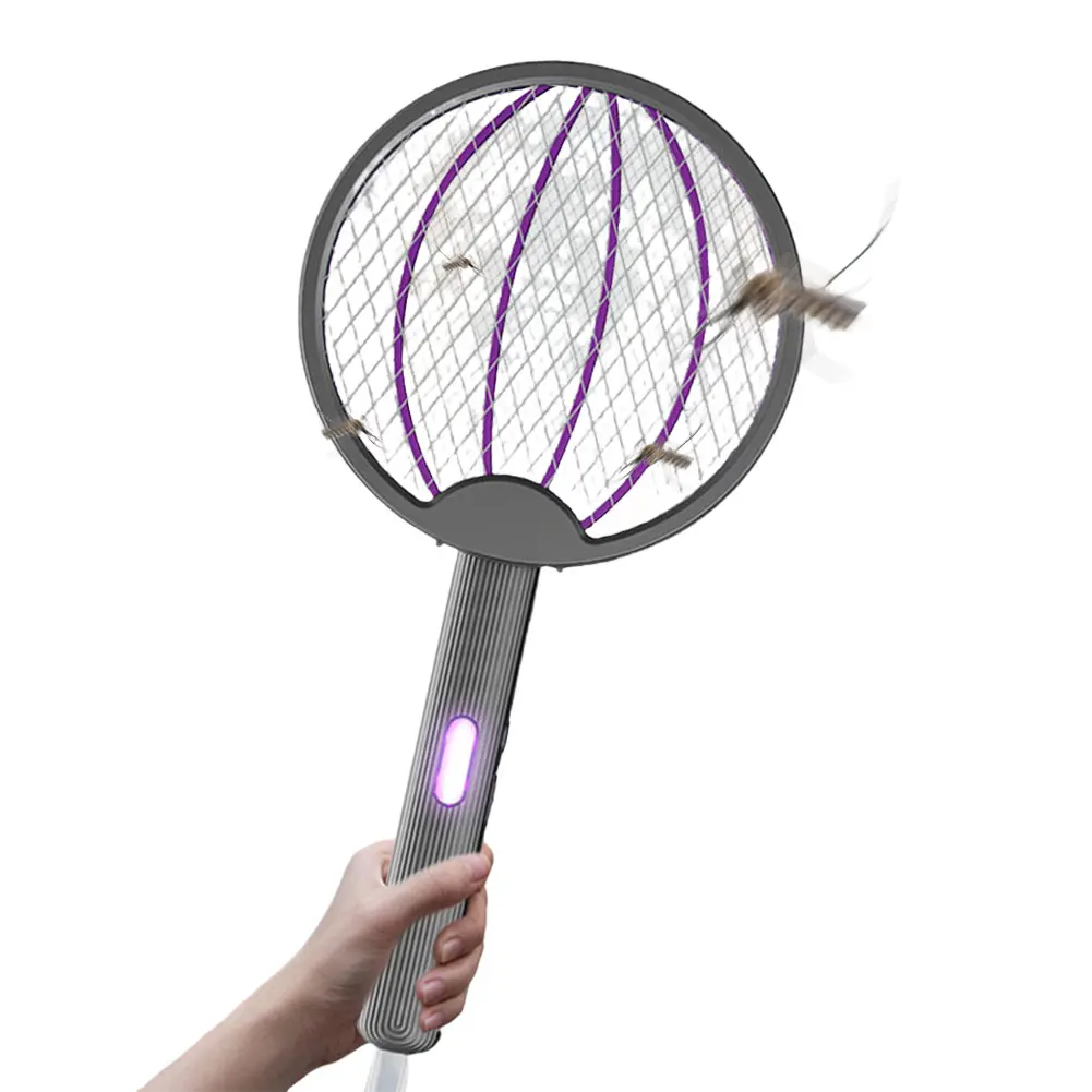 Foldable Bug Zapper Racket Rechargeable Mosquito Swatter Fly Killer and Mosquito Trap Lamp for Indoor and Outdoor