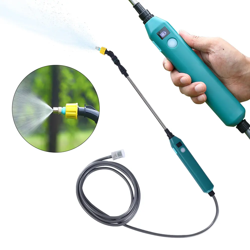 5 L Portable Electric Sprayer with Telescopic Wand USB Rechargeable Electric Sprayer with 2 Mist Nozzles Electric Garden Sprayer