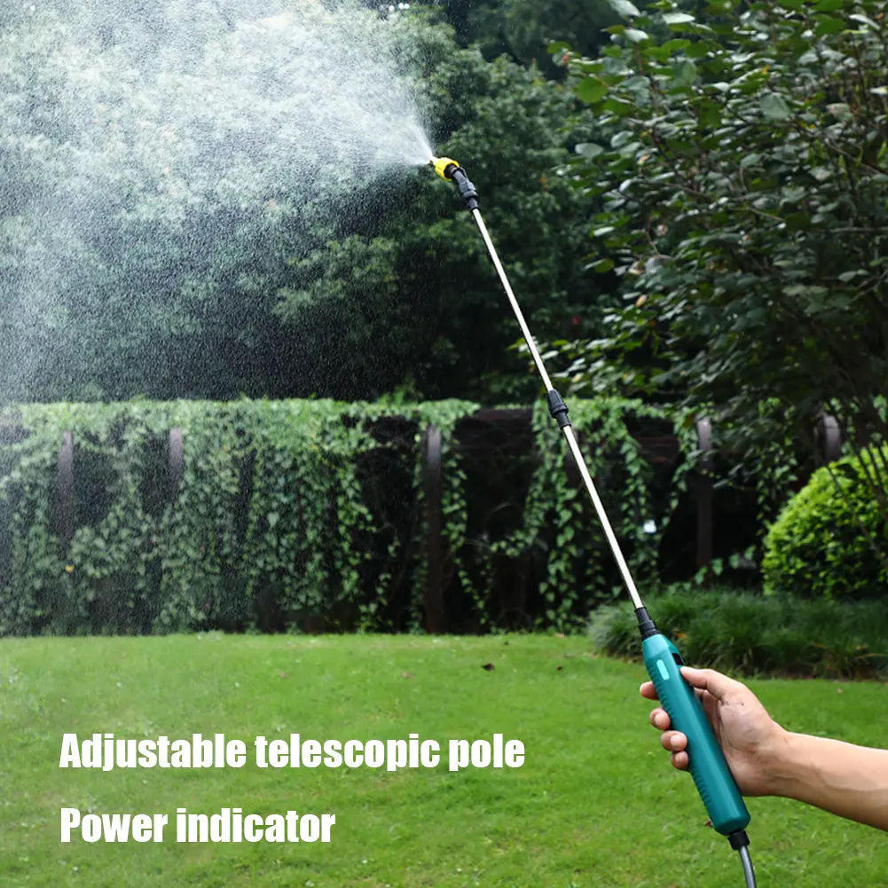 5 L Portable Electric Sprayer with Telescopic Wand USB Rechargeable Electric Sprayer with 2 Mist Nozzles Electric Garden Sprayer