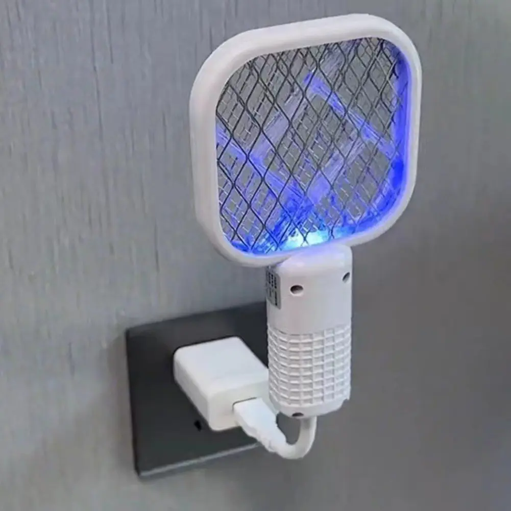 1-5PCS Electric Mosquito Swatter Mini Insect Racket 2 in 1 Electric Fly Swatter Mini Mosquitoes Trap Lamp Outdoor Fly Bug Zapper