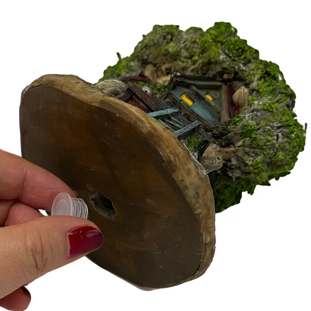 Tree House Flower Pot Bonsai Pot Decorative Succulent Planter Multi-Function Forest House Planter Pot for Micro Landscape