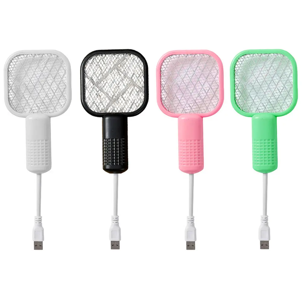 1-5PCS Electric Mosquito Swatter Mini Insect Racket 2 in 1 Electric Fly Swatter Mini Mosquitoes Trap Lamp Outdoor Fly Bug Zapper