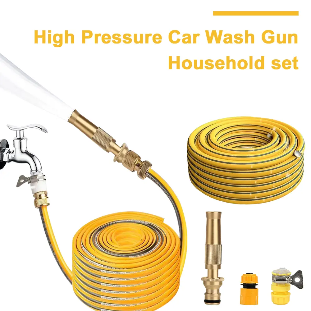 High Pressure Car Washing Spray Gun with 10m Hose Portable Car Washer Multifunctional Water Irrigation Gun for Washing Cars