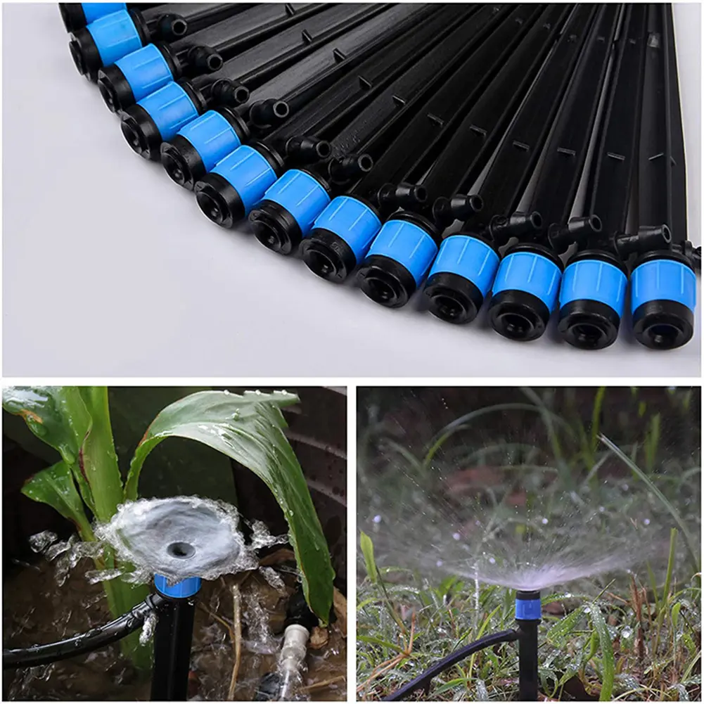 50-300PCS Garden Micro Drip Irrigation 360 Degrees Rotating Nozzle Sprayer Sprinkler for 4/7" Hose Garden Plants Watering System