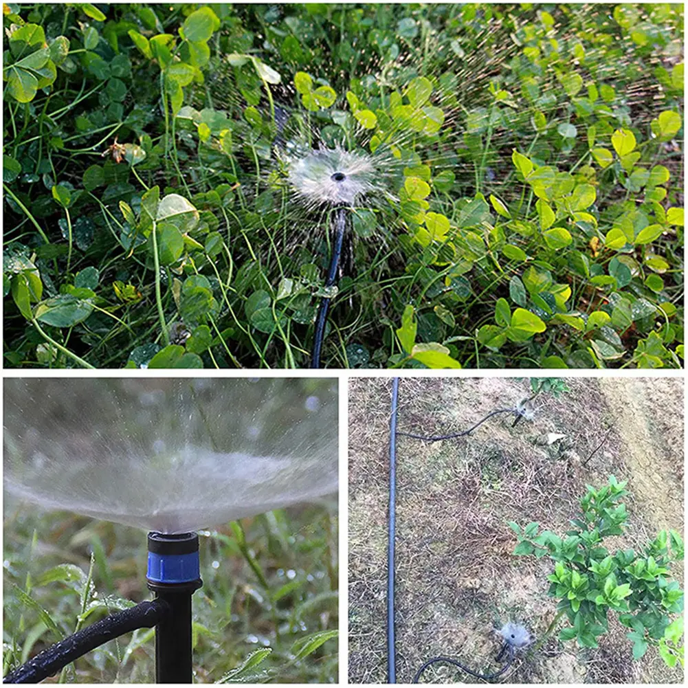 50-300PCS Garden Micro Drip Irrigation 360 Degrees Rotating Nozzle Sprayer Sprinkler for 4/7" Hose Garden Plants Watering System