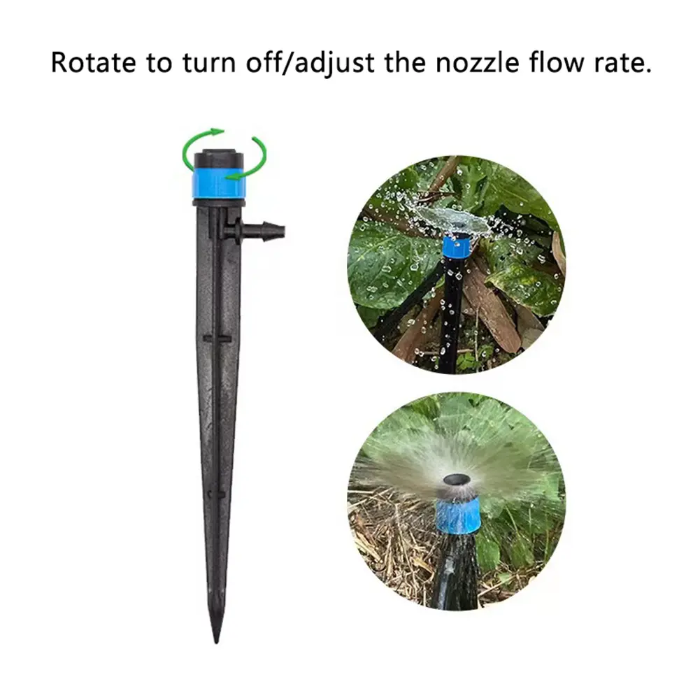 50-300PCS Garden Micro Drip Irrigation 360 Degrees Rotating Nozzle Sprayer Sprinkler for 4/7" Hose Garden Plants Watering System