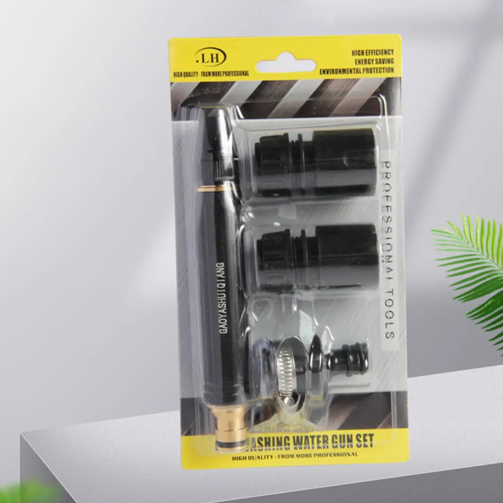 Spray Nozzle Multifunctional High Pressure Sprinkler Connector Metal No Water Leakage Removable for Cleaning Car Garden Watering