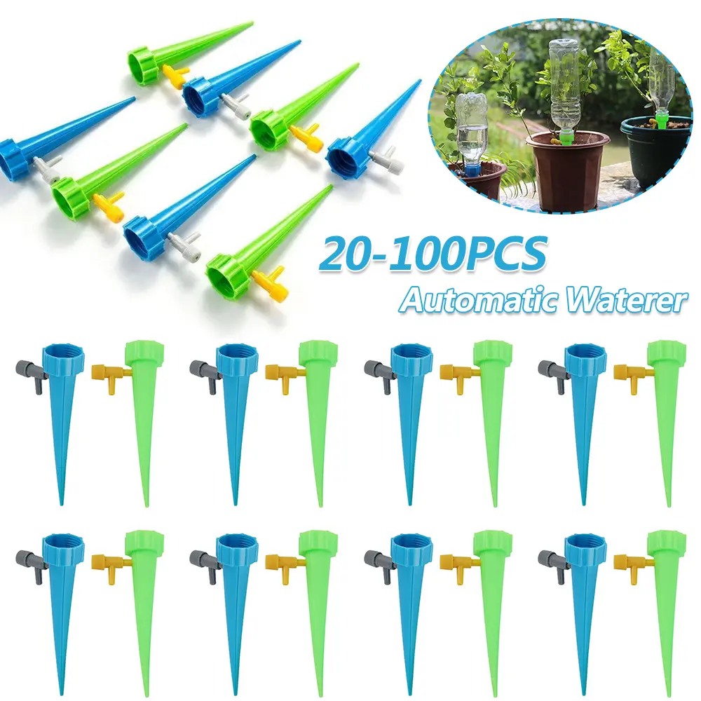 20-100PCS Automatic Drip Plants Irrigation Drip Irrigation Garden Watering System Garden Self Watering Insert Watering Devices