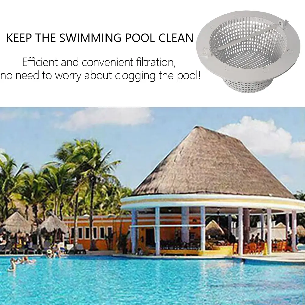 1-5PCS Round Pool Skimmer Basket Replacement Skimmer Basket  Remove Debris Accessories with Handle Portable for Hayward SP1091WM