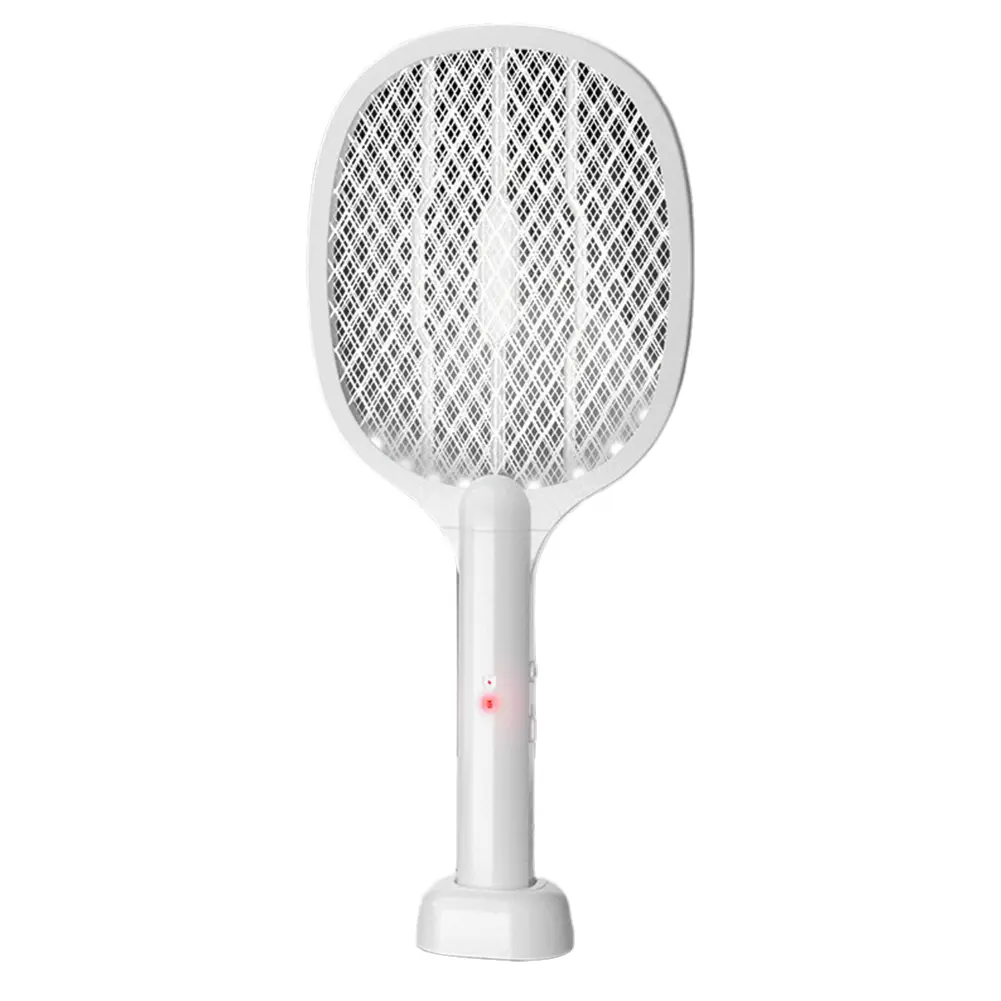 2 in 1 Bug Zapper Racket Handheld Electric Fly Swatter Safe Mosquito Swatter Rechargeable for Home Office Backyard Patio Camping
