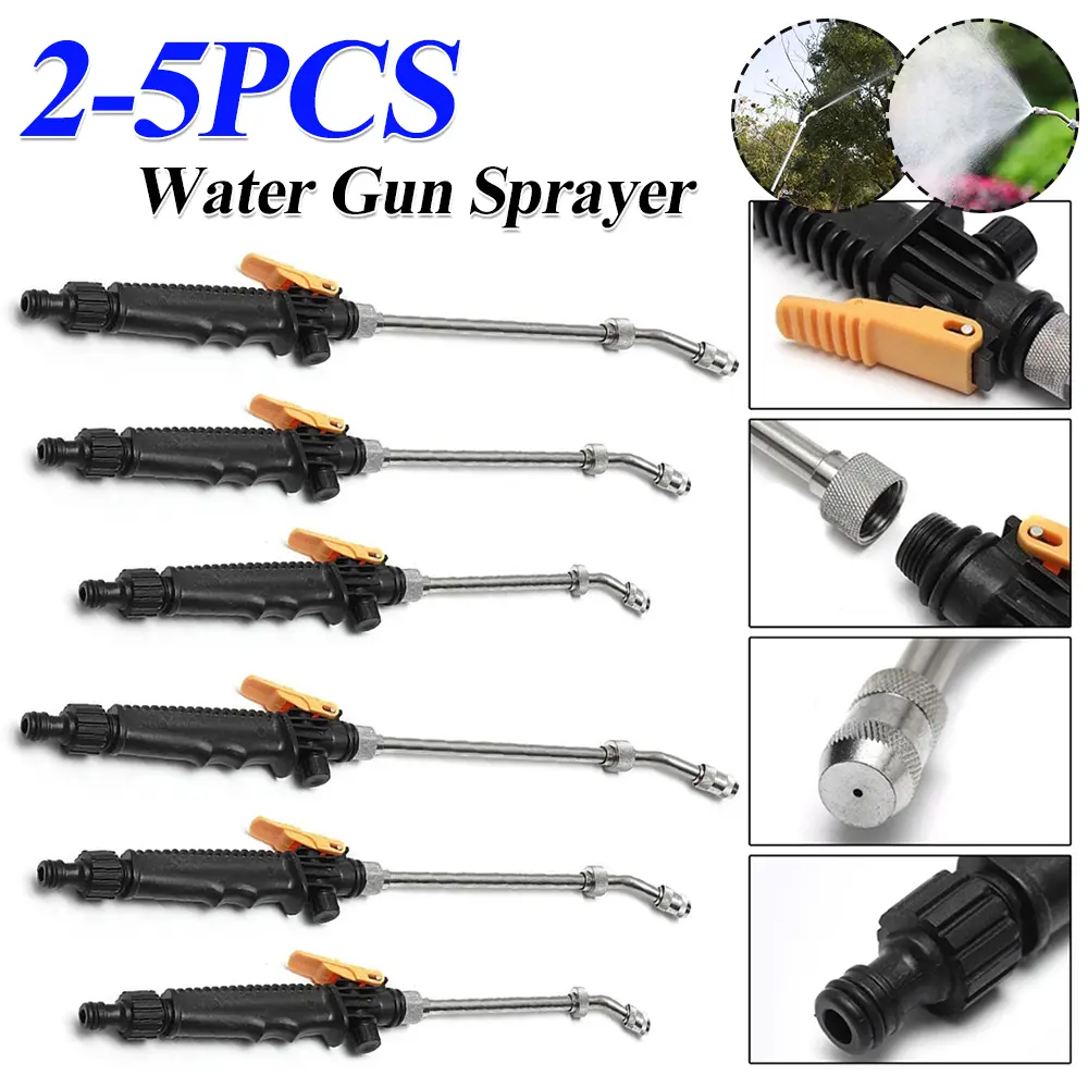 2-5PCS High Pressure Water Gun 28-50cm Water Gun Jet Garden Washer Hose Wand Nozzle Sprayer Watering Spray Sprinkler Clean Tool
