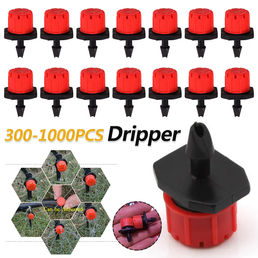 300-1000PCS Irrigation Drippers Sprinklers Garden Watering Sprinkler Head Flow Head Garden Watering Irrigation System Accessory