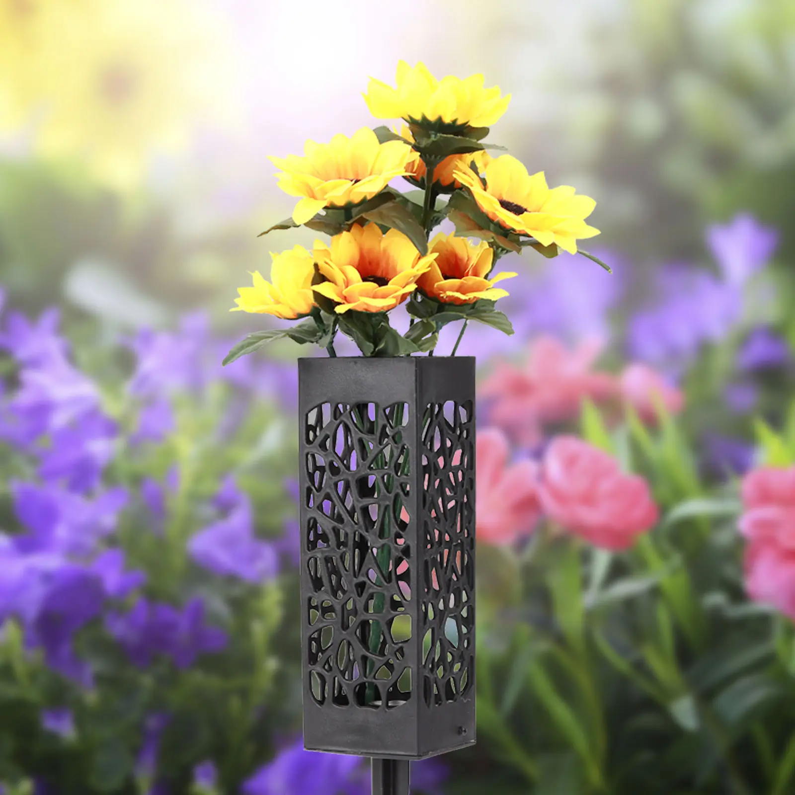 4-20PCS Grave Vase Plastic Stake In Ground Cemetery Grave Fluted Flower Vases Holder with Drainage Hole for Gravestone Decor