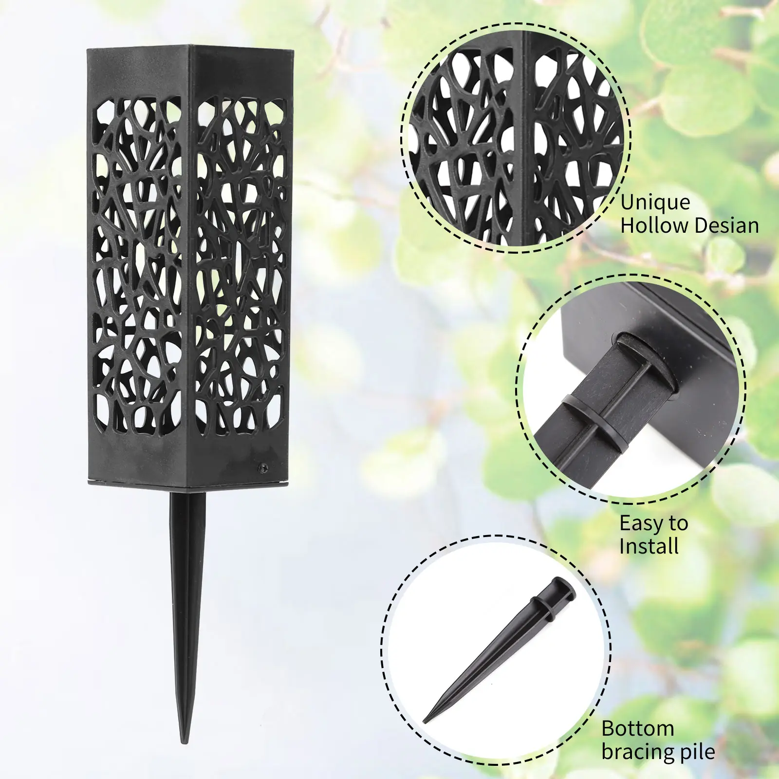 4-20PCS Grave Vase Plastic Stake In Ground Cemetery Grave Fluted Flower Vases Holder with Drainage Hole for Gravestone Decor