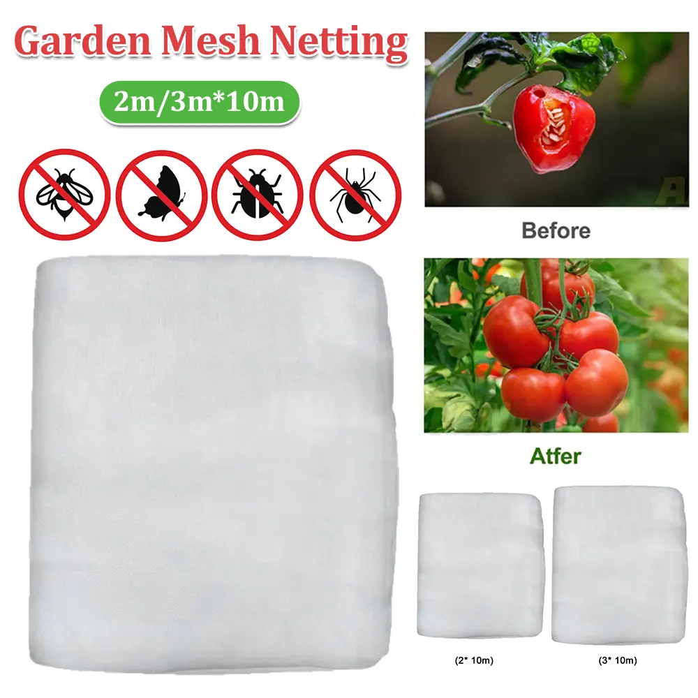 Insect Protection Net 2m/3mx10m Garden Plant Insect Vegetables Fruit Flower Protection Greenhouse Cover Control Pest Anti-Bird