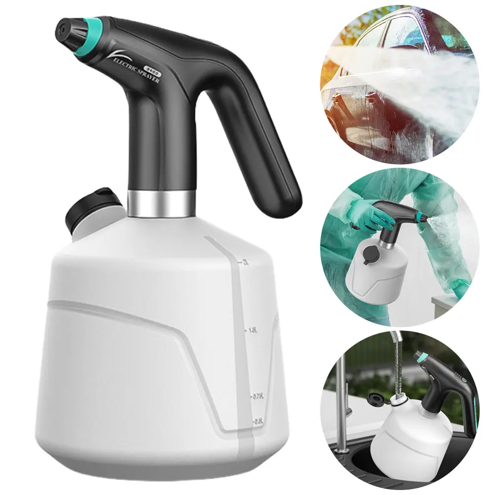 2L/0.5Gal Electric Watering Sprinkler Spray with Adjustable Spout Portable Automatic Mister Sprayer Garden Mist Spray Can Bottle